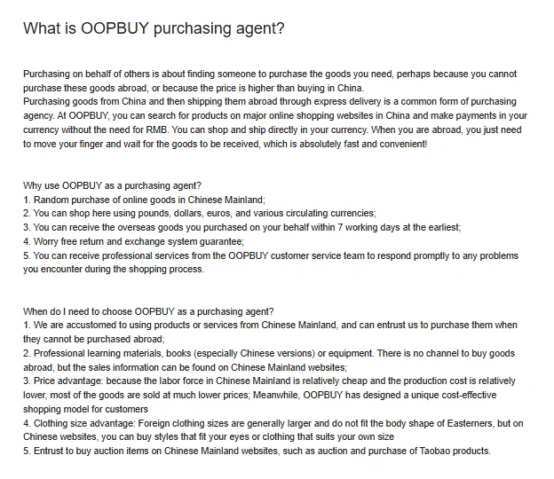 Oopbuy article What is OOPBUY purchasing agent with reasons to use it