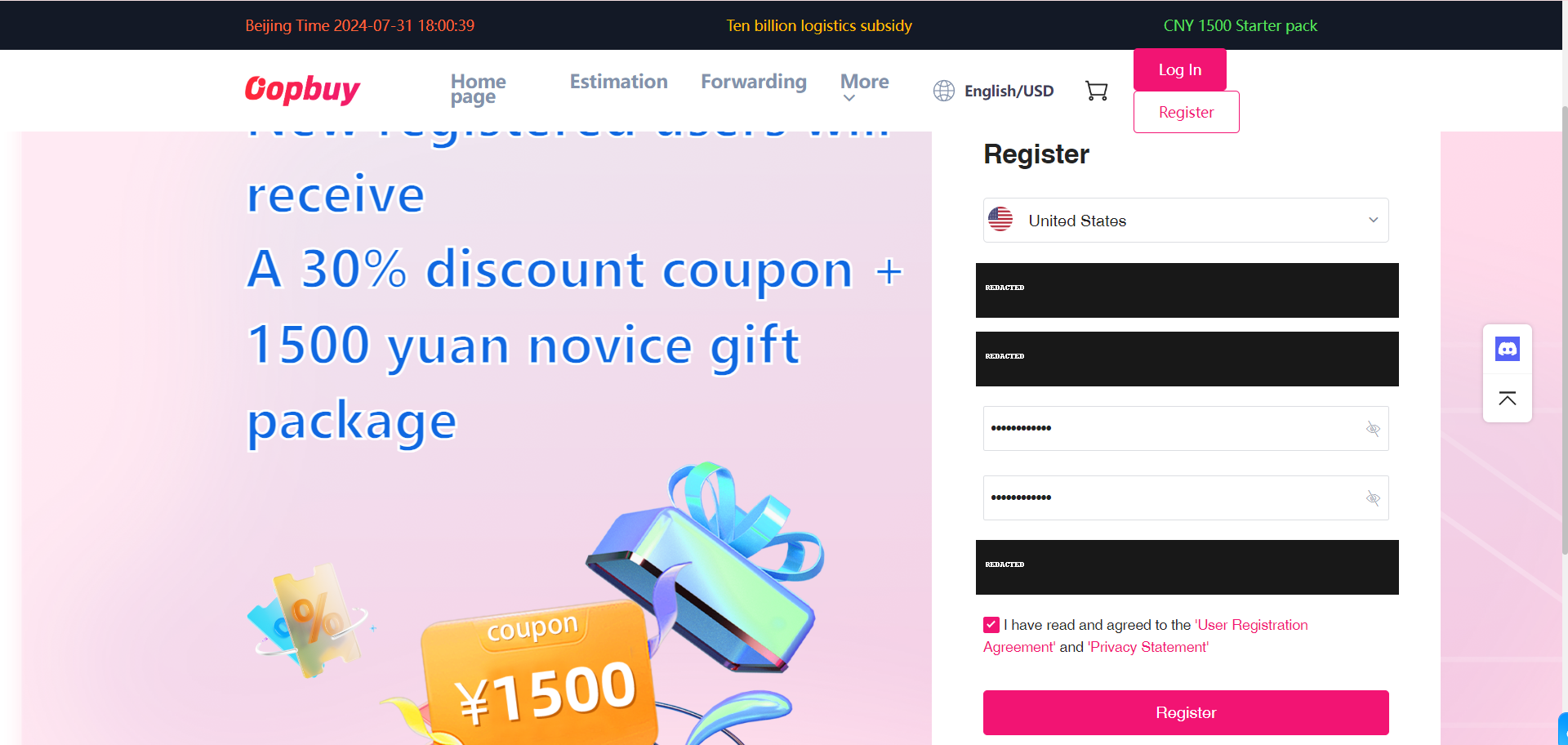 Create your account — official tutorial screen